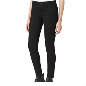 All Saints Black Dark Rinse Low Skinny Jeans Sz 27